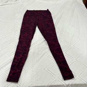 worn red camo lululemon align leggings!